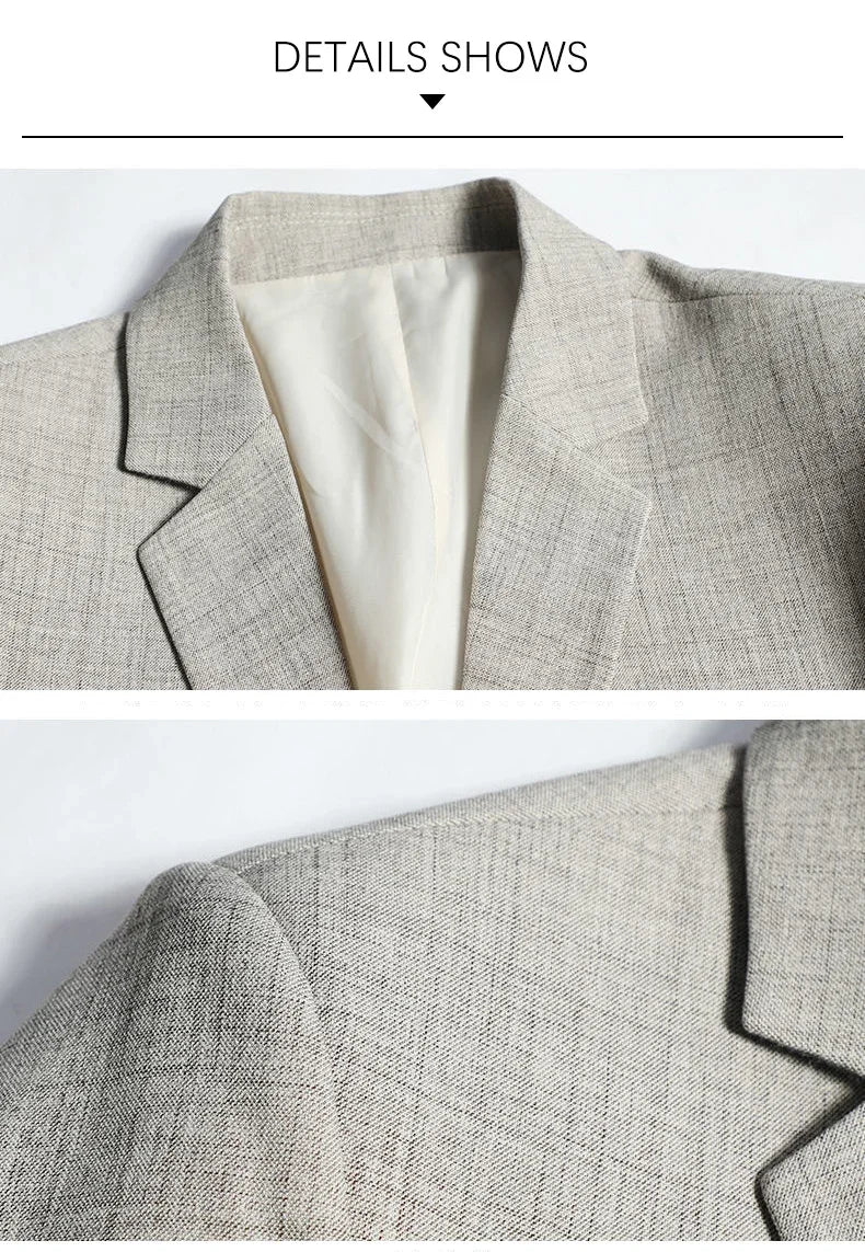 Brand Middle Aged Men Blazers Jacket 2026 Spring Autumn Two Buttons Business Casual Blazer Male Minimalist Mans Clothing