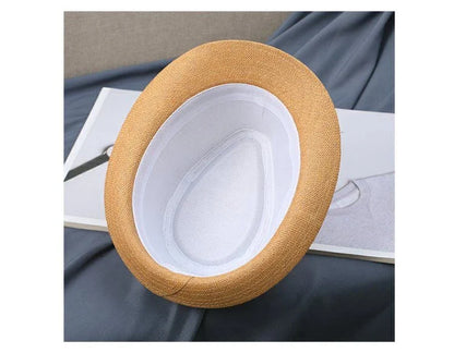 New Hat Men Summer Short Shading Fashion Jazz Gentleman Hat Middle-aged and Old Outdoor Leisure Joker Hat