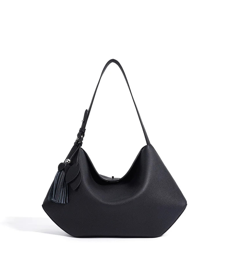 2026 Hot Top Grain Leather Spacious Tote Bag Fashionable Underarm Single Shoulder Crossbody Bag Women Chic Shopping Hobo Handbag