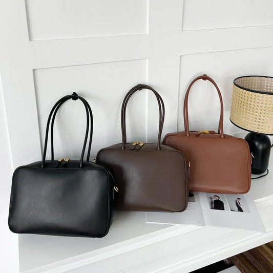 Genuine Leather Fashion Women Shoudler Black Bags Luxury Desiger Ladies Crossbody Cowhide Brown Large Bag Female Handbags Coffe