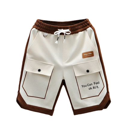 Summer Running Shorts Men Casual Jogging Sport Short Pants patchwork Drawstring Loose Dry Gym Sports Shorts