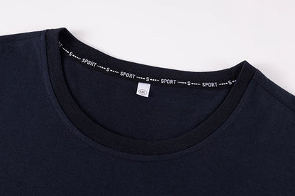 Popular T-shirt for Men Printed Tees Plus Size 110-175kg 6XL/7XL Fashion Summer Cotton Round Neck Short Sleeve Oversized Tops