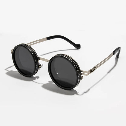 Cycling Polarized Round Sunglasses ND9 Adjustable Dimming Sun Glasses Women Retro Punk Style Fishing Eyeglasses Outdoor Shades