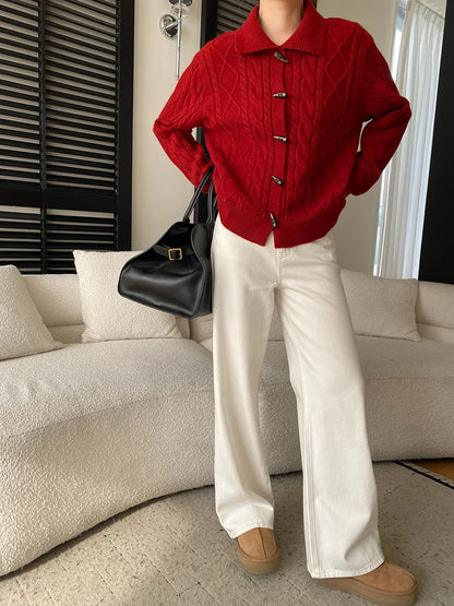 Spring women's fashionable and simple commuting temperament, high waist wide leg straight leg slimming jeans