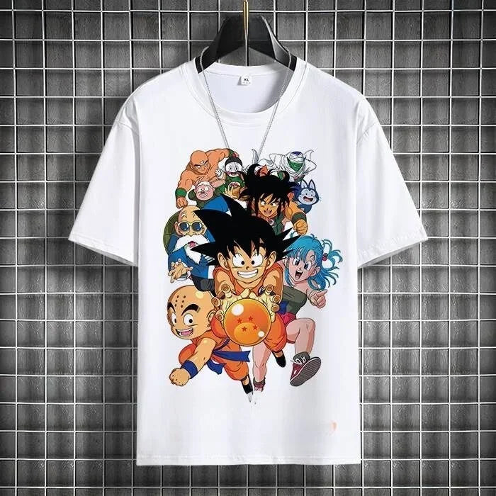2026 Summer Dragon Ball Z Summer Trendy Short Sleeve Loose Fit T-Shirt Collaborative Release Bird Mountain Memorial Anime Goku