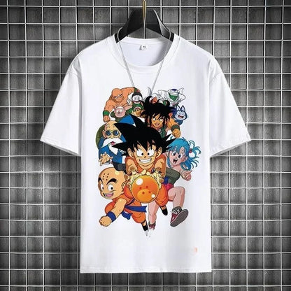 2026 Summer Dragon Ball Z Summer Trendy Short Sleeve Loose Fit T-Shirt Collaborative Release Bird Mountain Memorial Anime Goku