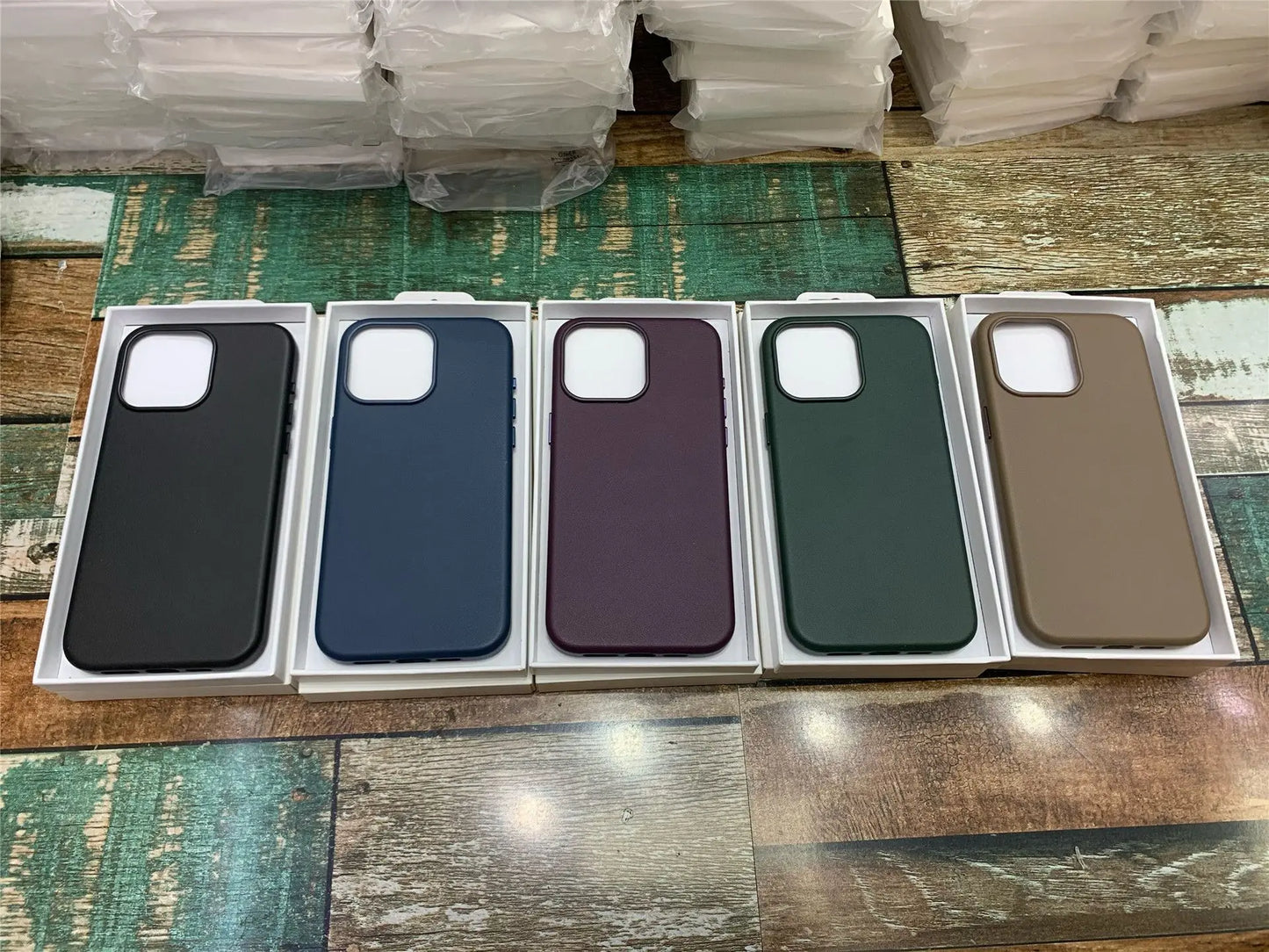 With Box Official Magnetic Busine Leather Case for Orginal IPhone 17 Pro Max 16 15 14 13 12 for Magsafe Wireless Charge Cover