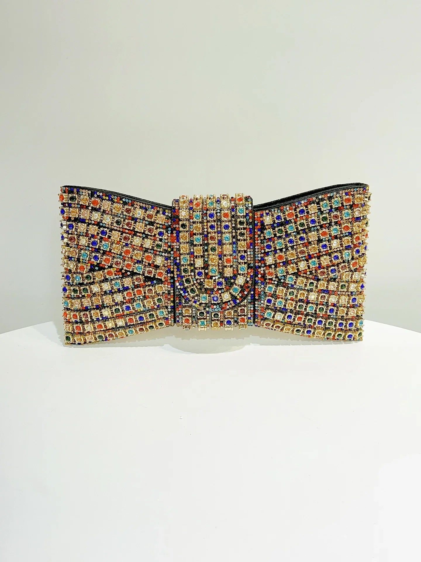 2025 Luxury Bow Design Sequin Dinner Clutches Metal Chain Shoulder Bag Wedding Reception Storage Bag Haute Banquets Evening Bags