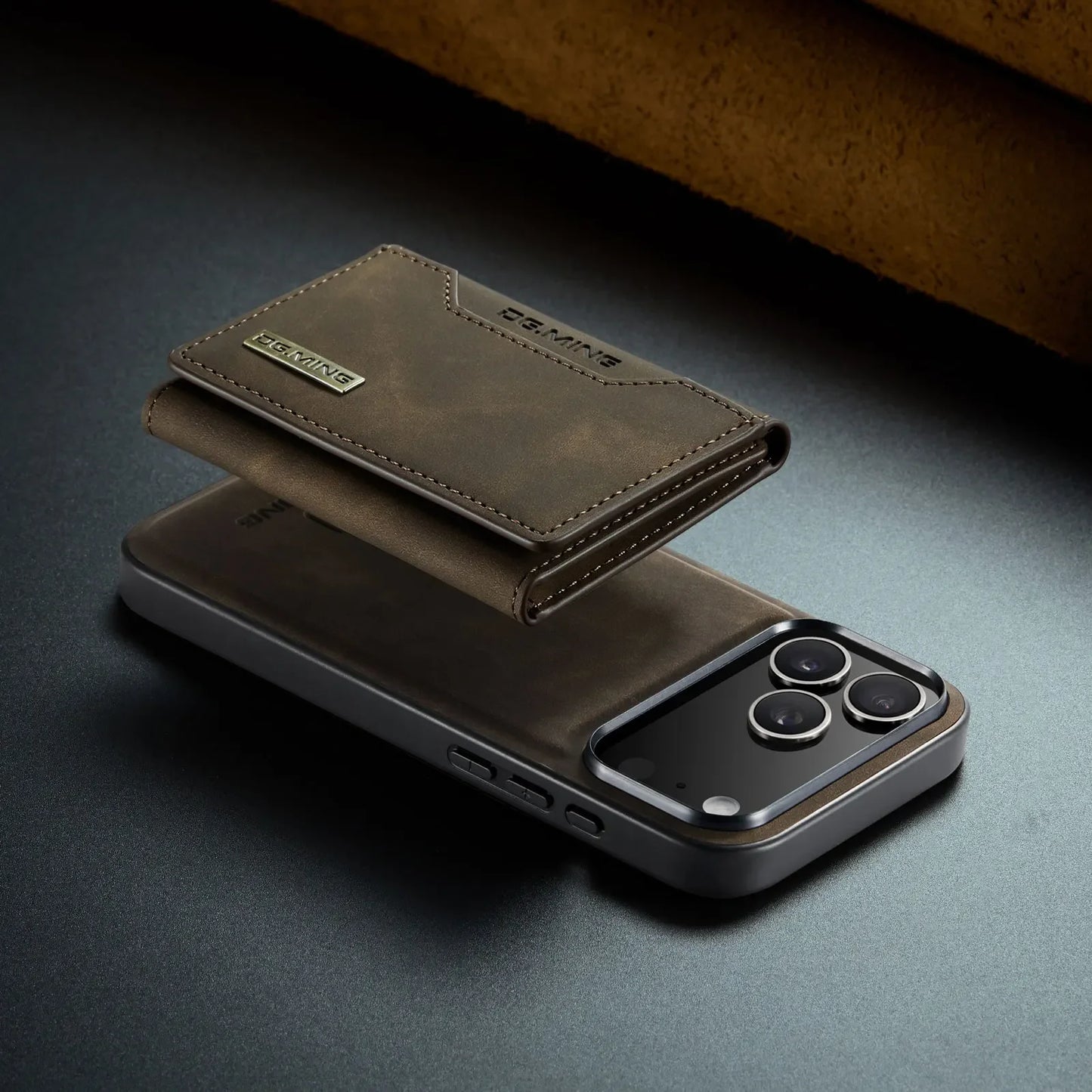 Luxury Leather Phone Case for IPhone 17 Pro Max Air16E 16 14 15 Plus 13 12 11 Pro Max Magnetic Detachable Card Stand Wallet
