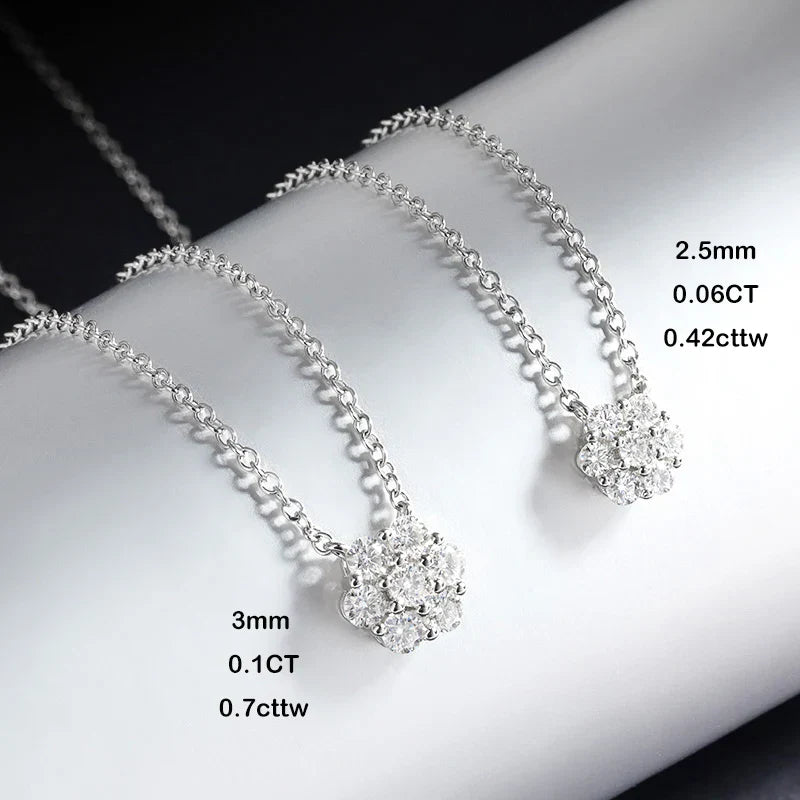 Flower GRA Certified Full 1.5/2.5/3mm D Color Moissanite Bracelet for Woman Men Silver 925 Diamond Hand Link Bracelets Gift