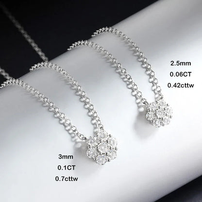 Flower GRA Certified Full 1.5/2.5/3mm D Color Moissanite Bracelet for Woman Men Silver 925 Diamond Hand Link Bracelets Gift