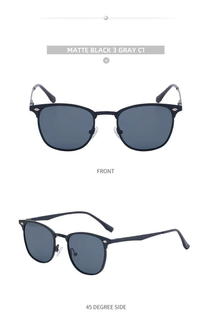 New Arriavl Square Sunglasses Men 2026 Luxury Brand Metal Frame Retro Punk Sun Glasses Male Driving Shades Vintage Eyewear UV400
