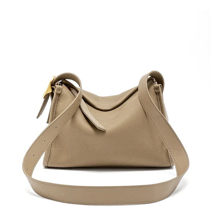 Women's Natural Cow Genuine Leather Shoulder Bags Ladies Retro Fashion Cowhide Crossbody Bag Female Casual Commuting Bag