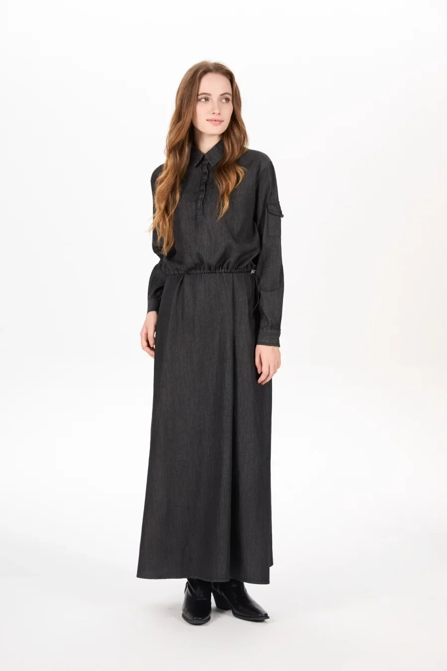 AS AW25 Denim set loose Shirt + slip dress Aline adjustable dress