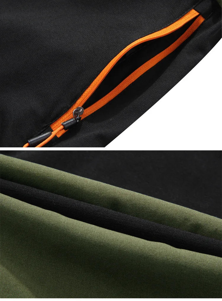 Men's Hiking Pants Outdoor Fishing Water Resistant Lightweight Quick-Dry Athletic Apparel, namely, Pants with Zipper Pocket