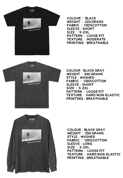Black Emperor T-Shirt Post Rock Band Sigur Ros Men Washed Long Short Sleeves Men's Clothing Short Sleeves Cotton Print Shirt