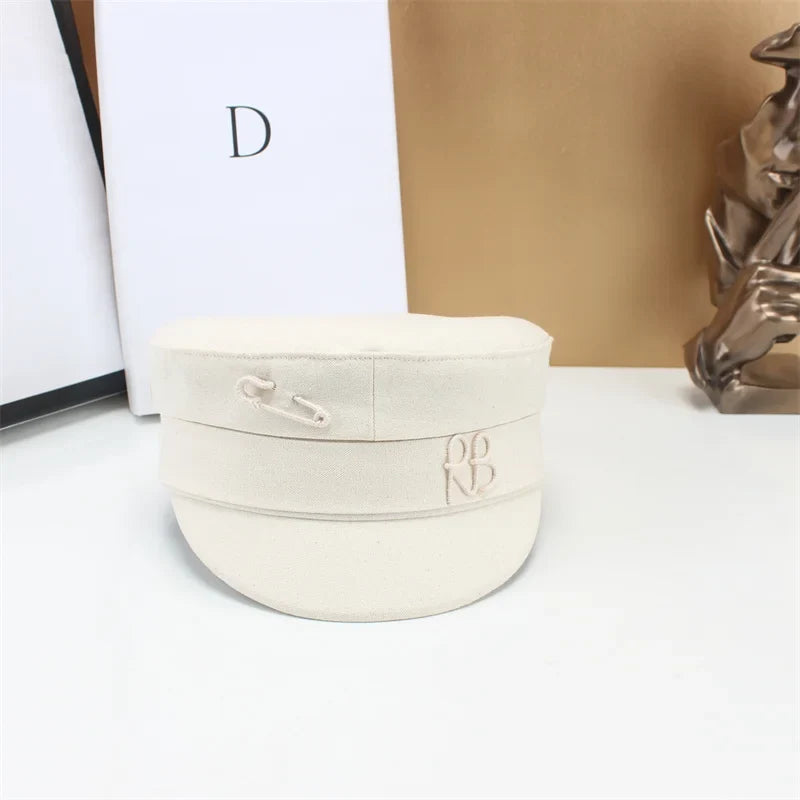 Brand Designer New Winter Embroidery Letter Baker Boy Straw Caps Purple Newsboy Caps Thick Warm Flat Cap Chapeau Homme