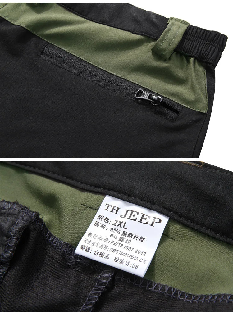 Men's Hiking Pants Outdoor Fishing Water Resistant Lightweight Quick-Dry Athletic Apparel, namely, Pants with Zipper Pocket