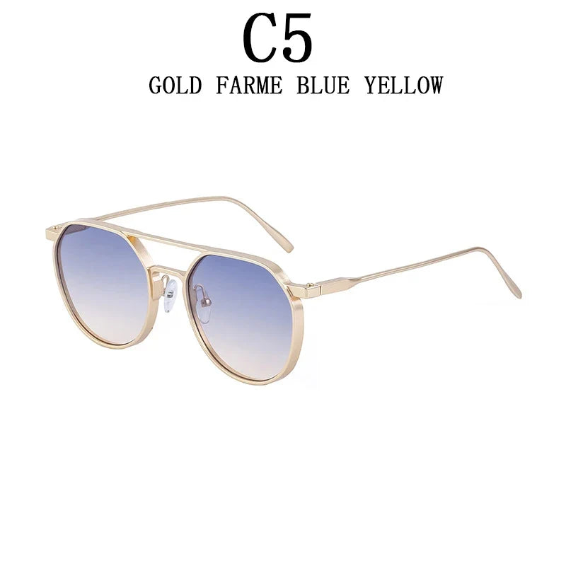 Vintage Punk Sunglasses For Men 2023 Retro Oval Steampunk Round Shades Luxury Lunette De Soleil Homme Gafas De Sol Hombre Lentes