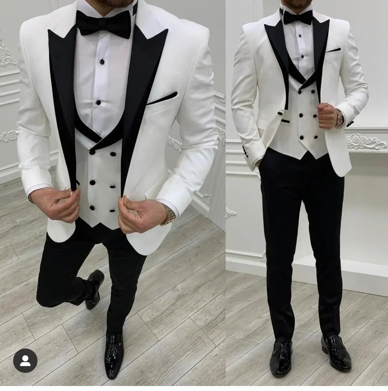 New Grey Costume Slim Fit Men Suits Black Pant Slim Fit Groom Tuxedos For Formal Wedding Suit Jacket Pant Vest 3 Pieces Blazer