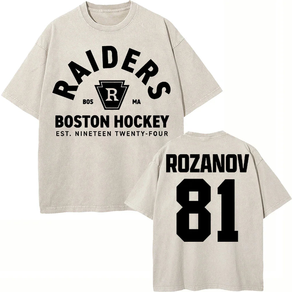 100% Cotton Vintage Washed 24 Hollander Montreal Voyageurs Tshirt Fashion Men TV Heated Rivalry Ilya Rozanov 81 Tees Shirts Tops