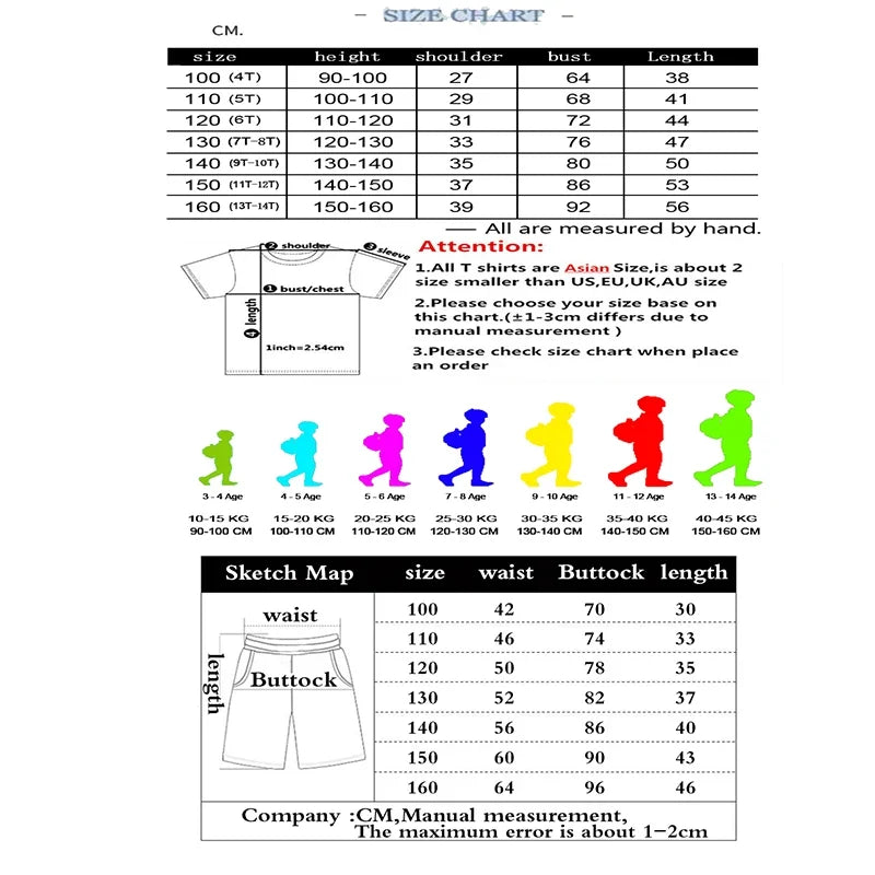 Boys Short Sleeved T Shirt Shorts Two Piece Sets Summer Children's Casual Outfits Kids Breathable Clothing Sets