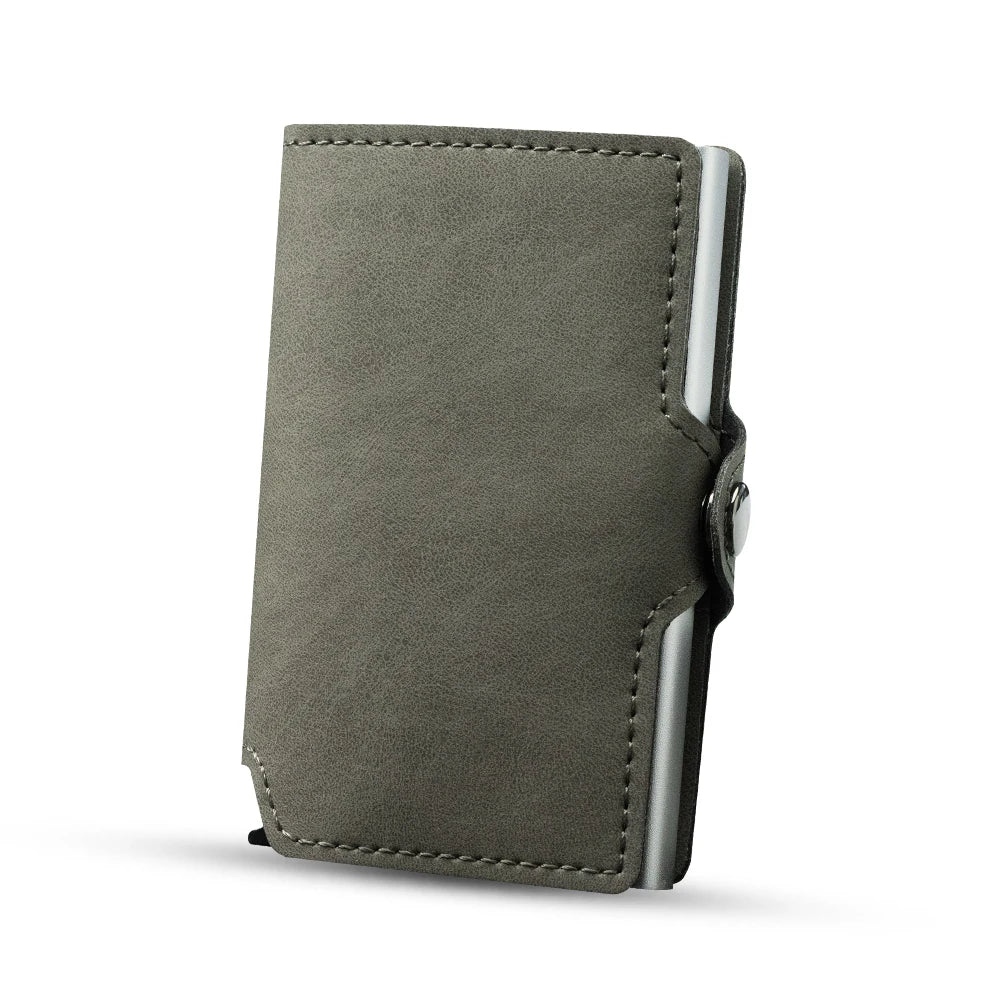 Men Card Holder Premium Leather Credit Card Wallet Small Bag Slim Minimalist Pop Up Cardholder Case with Coin Purse