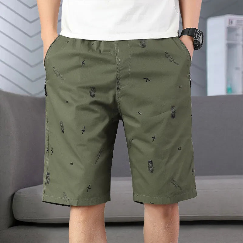 Men Light Weight Beach Shorts Summer Casual Sweat Shorts Baggy Sports Wide Leg Print Gym Running Shorts