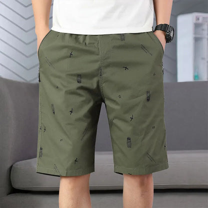 Men Light Weight Beach Shorts Summer Casual Sweat Shorts Baggy Sports Wide Leg Print Gym Running Shorts