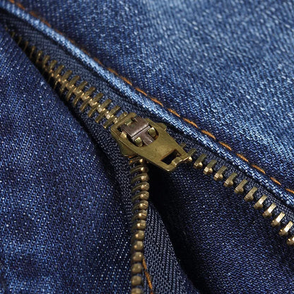 Mens Baggy Jeans Spring and Autumn New Fat Guy Large Size Fashion Multi-pocket Wide Loose Jeans Mens Denim Trousers