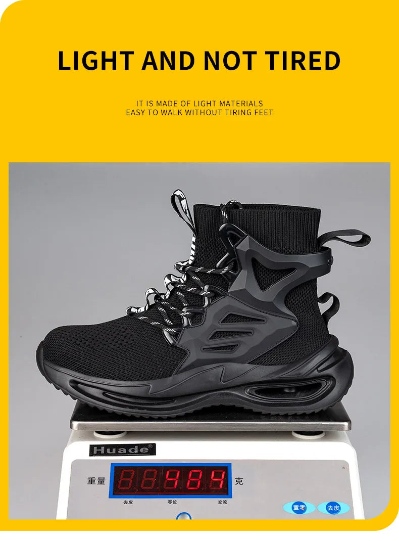 European Plus Size 50 Newest Design Men Wrok Safety Boots Anti-smash Steel Toe Cap Indestructible Construction Industry Shoes