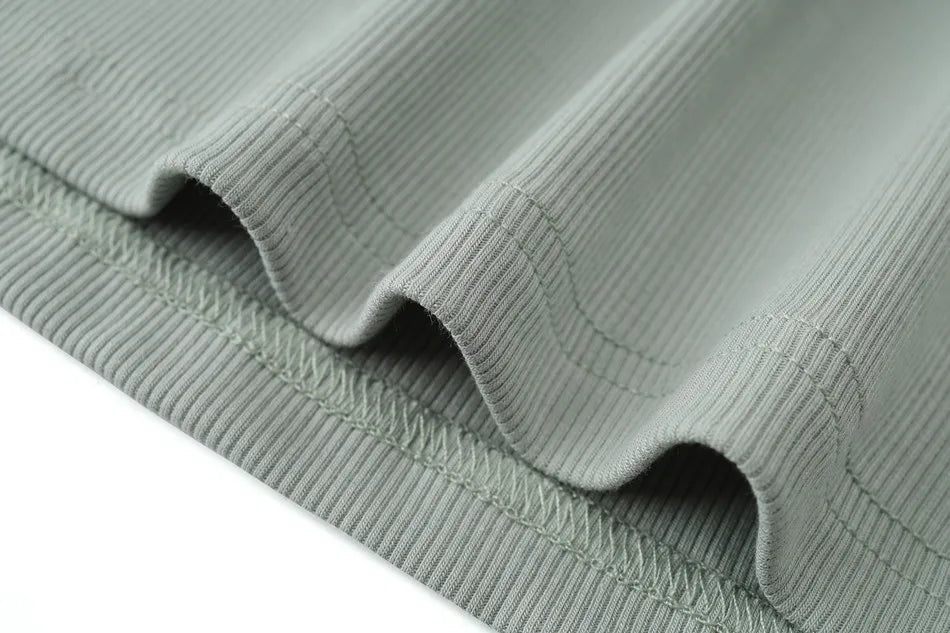 2024 woman clothing high Stretch ribbing closed-fit wrap tops + Matte Satin dress Maxi matching sets (ship out in 1 day)
