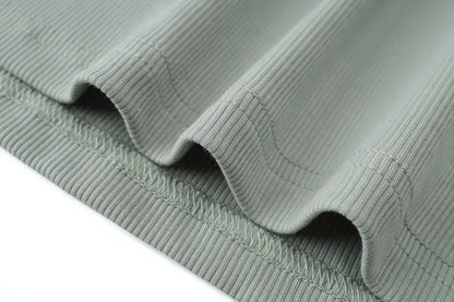 2024 woman clothing high Stretch ribbing closed-fit wrap tops + Matte Satin dress Maxi matching sets (ship out in 1 day)