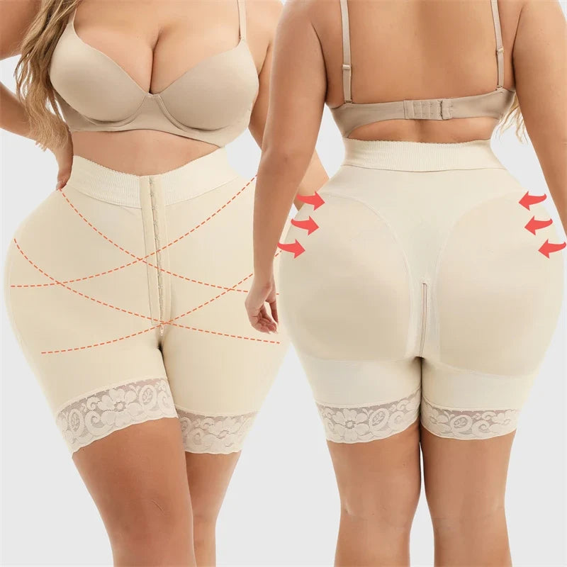 Women High Waist Body Shaper Panties Butt Lifter Slim Shapewear Fajas Colombiana BBL Shorts Tummy Control Bandage Panties