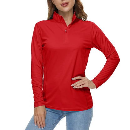 UPF50+ Quick Dry Long Sleeve Performance T-Shirts Womens Sun Protection Running Hiking Fishing Tee Shirts Tops Outdoor
