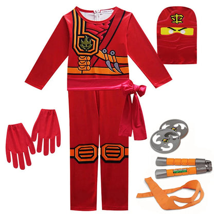 NINJA cosplay Boys Advanced Latest Role Playing Costume Jumpsuit Set Halloween Christmas Party Ninja Superhero Set Cosplay