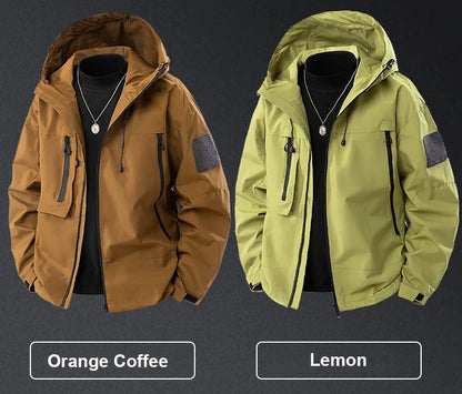 Men's Waterproof Running Jacket Caramel Women Windproof Windbreaker Hiking Camping Cycling Trekking Jogging Jackets