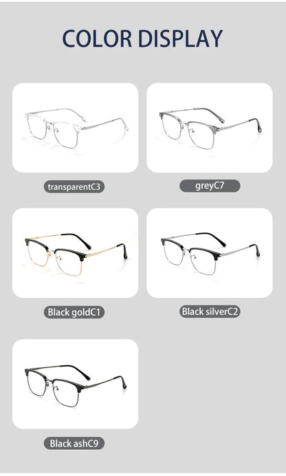 Square Men's Business 8026 Anti-Blue Light Classic Retro Anti-Blue Light Reading Glasses Women Prescription Customized