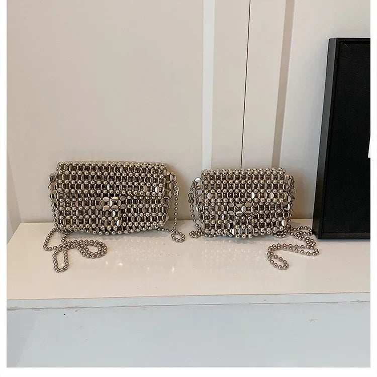PU Sense of Luxury Solid Color Evening Bags Hollow Out Temperament 2025 Hot Sale Ladies Bags Versatile Fashion Shoulder Bags