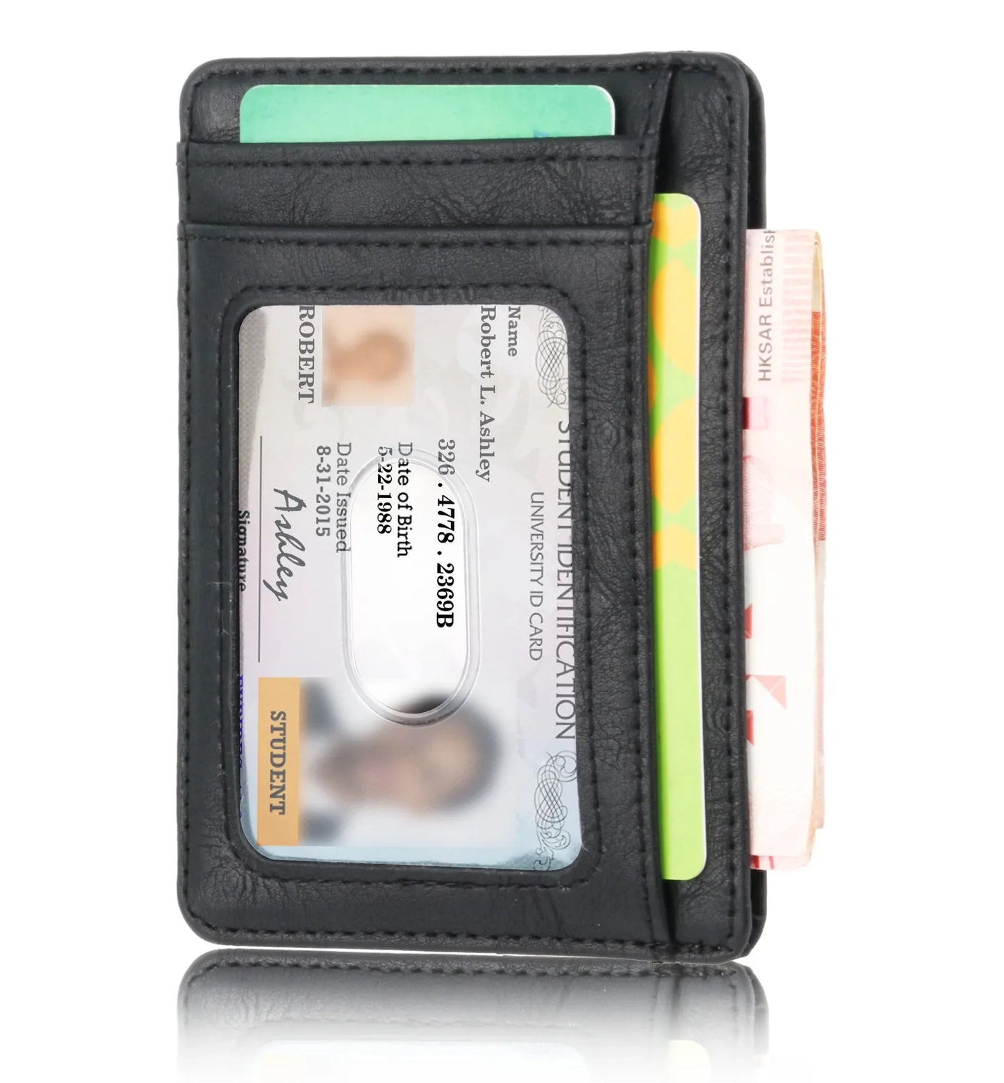 Blocking Wallet Business Card Cover for Case Super Thin Men Leather Credit Card Holder Card Travel Wallet Minimalist Wallet