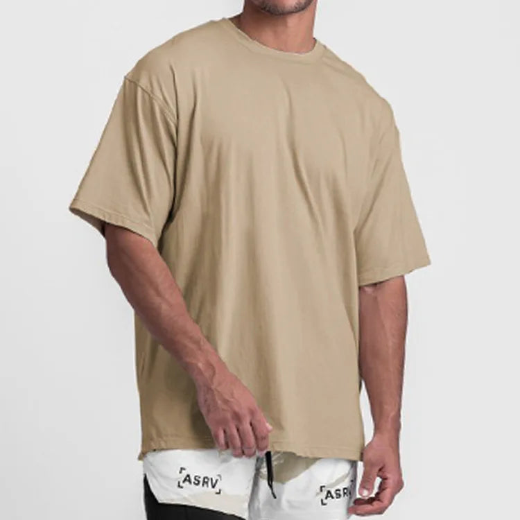 Men's Gym Splicing Quick Dry T-Shirt Breathability Patchwork Short Sleeve Sport T Shirt Fitness Shirt Trainer Sportswear