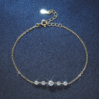 Micro Full 2/2.5/3mm D Color Moissanite Diamond Tennis Bracelet for Woman 925 Silver Plated 18k Adjustable Link Bracelets