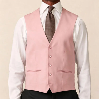 Men Vest Black Solid Single Button V Neck Waistcoat For Wedding Banquet Business Party Casual Work Casual Daily Men Suit Vest