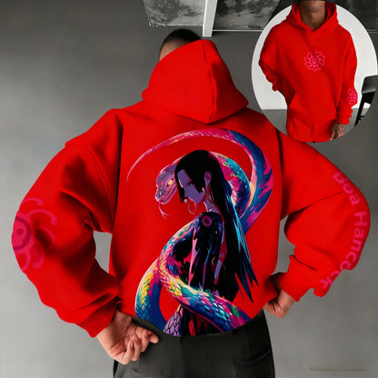 One Piece Men's Hoodie Sweatshirt Boa Hancock Japanese Anime Spring Autumn and Winter Boys Long-sleeved Parent-child Outfit
