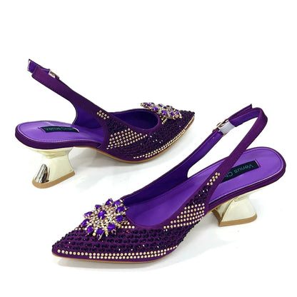 Elegant Women's Shoes and Bag Sets Wedding Party Bags and Shoes Comfortable Mid Heel Shoes Commuting Shoes for Women