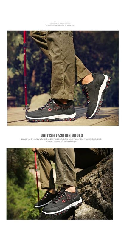 New Men's 38-48 Large Outdoor Hiking, Mountaineering, Camping, Running, Jogging Shoes, Waterproof and Anti-slip Fashion Shoes