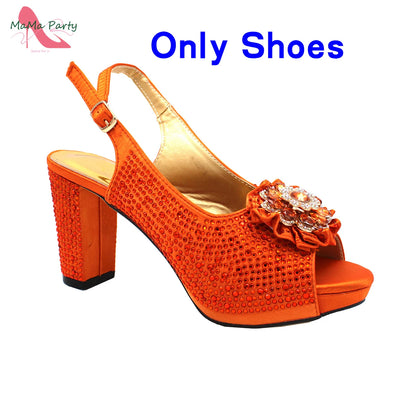 African Mature Women Shoes and Bag to Match in Teal Color Comfortable Heels with Platform for Garden Party
