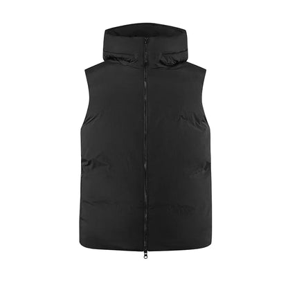 Down Vest Men Three-Resistant Loose Hooded Outerwear 2024 New Winter Stacking Solid Color Versatile Sleeveless Top