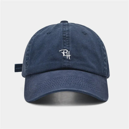 Unisex RH Letter Embroidery Baseball Cap Men Women Summer Casual Hat Outdoor Shade Adjustable Hip Hop Streetwear Trucker Hats