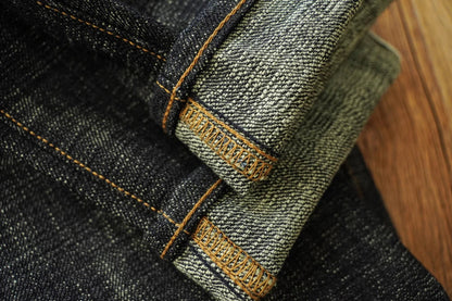 Mens Jeans Sanforized Selvedge Denim Jeans Limited EditionDouble-sided Dyeing 66 Fit 20 Oz